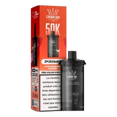 pod recharge pour puff al fakher 50K crown Bar - goût strawberry cherry (fraise et cerise)
