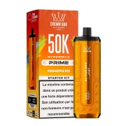 puff al fakher 50k crown bar hyper max prime gout pineapple ice (anans givré glacé)