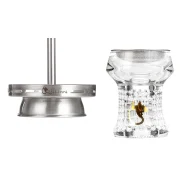 Kit complet nero glass dschinni avec grille cheminée vulcan air