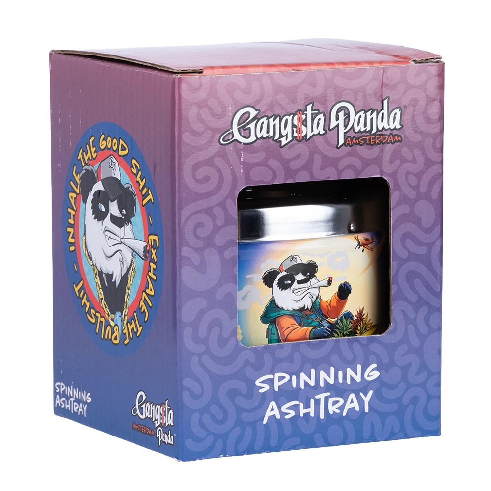 Cendrier poussoir métal Gangsta Panda Paper Airplane – Image 2