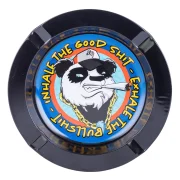 cendrier rond en métal design original gangsta panda