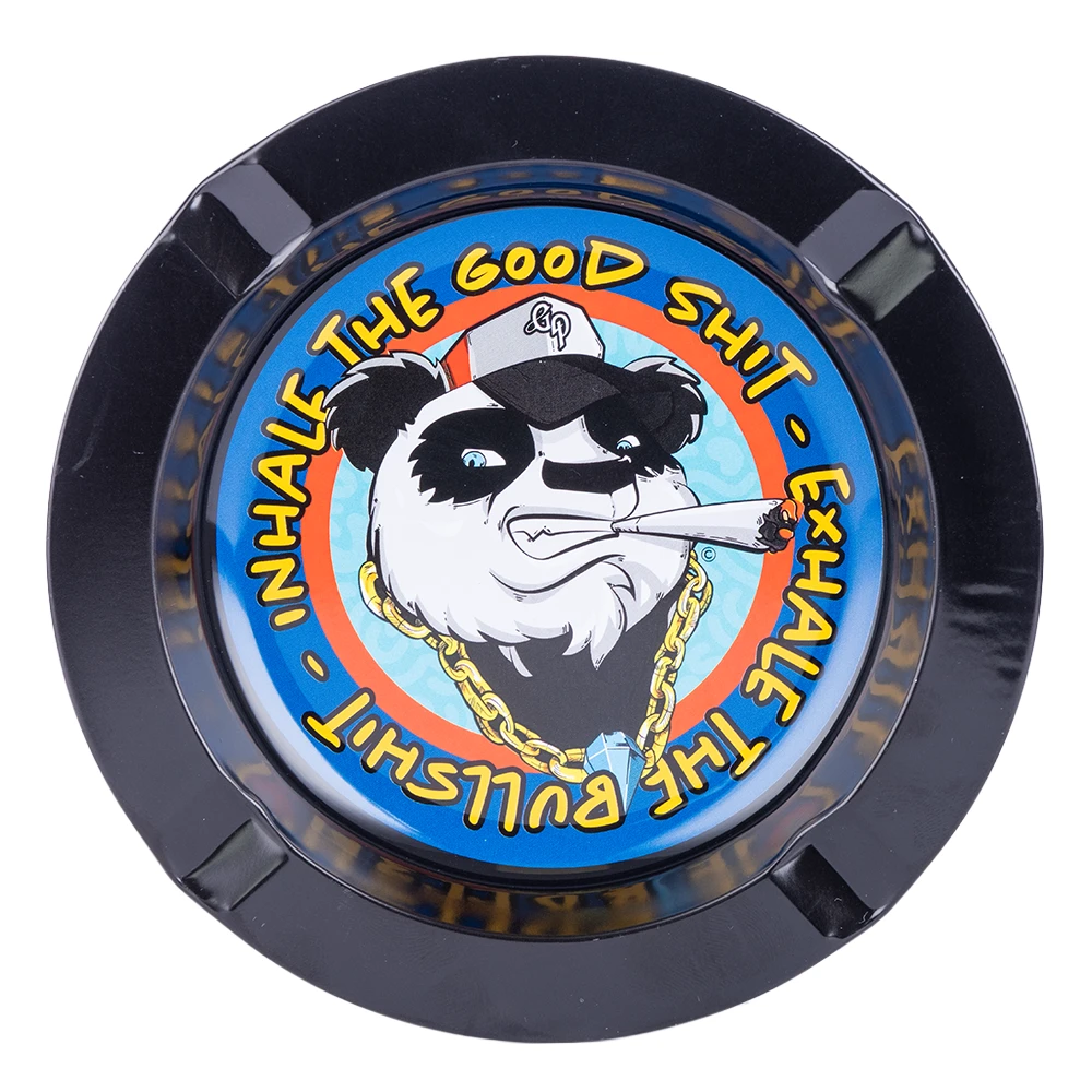 cendrier rond en métal design original gangsta panda