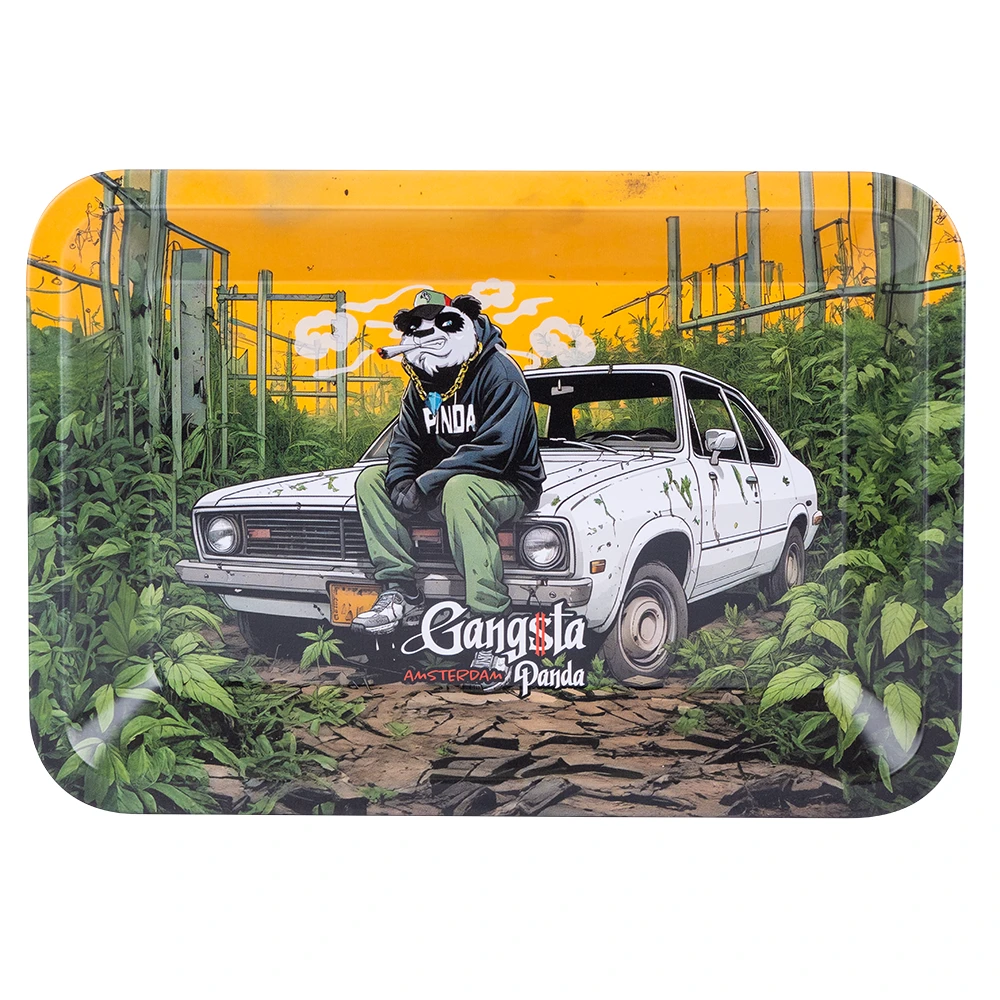 Plateau à rouler métal 18 x 12 cm Gangsta Panda