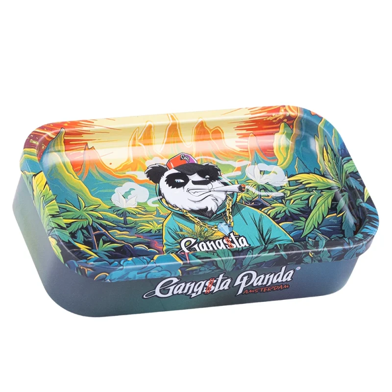 boite métal accessoires fumeurs gangsta panda tropical