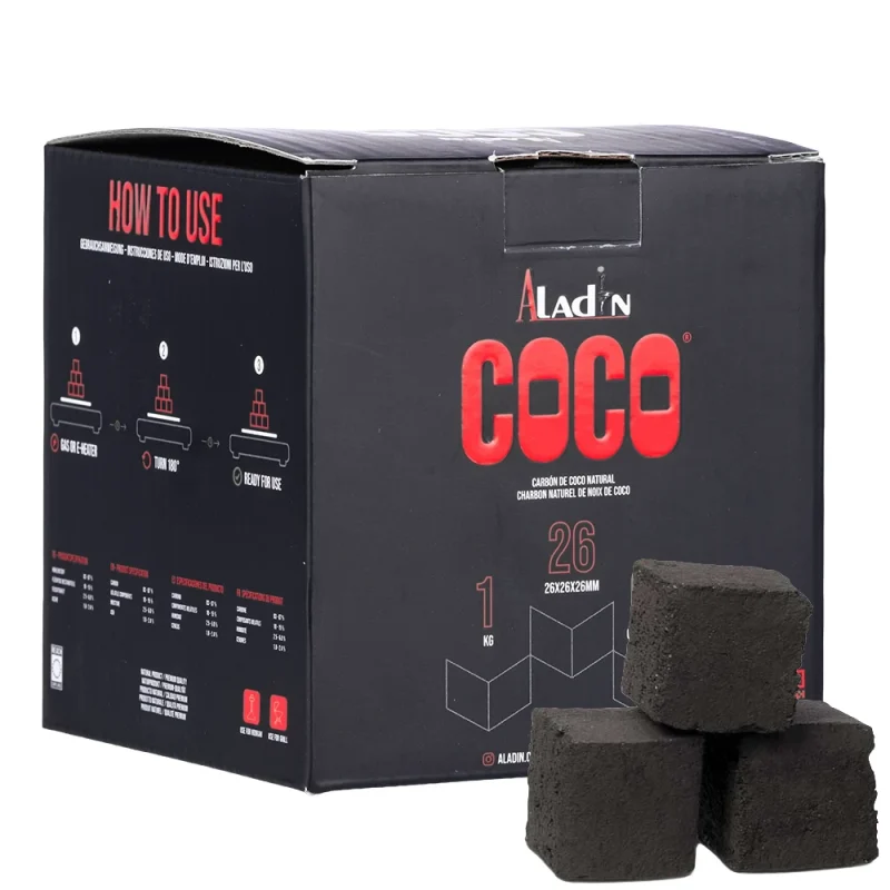 Charbon naturel coco 26mm Aladin 1 kg