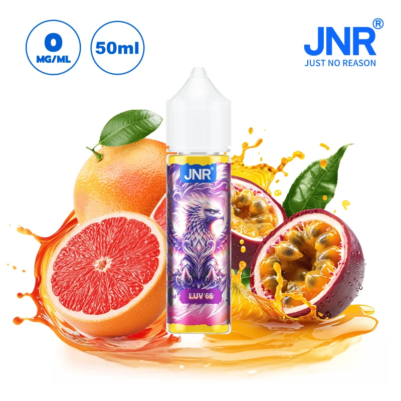 e-liquide 50 ml JNR - Goût Love 66 (pamplemousse, fruit de la passion, menthe)